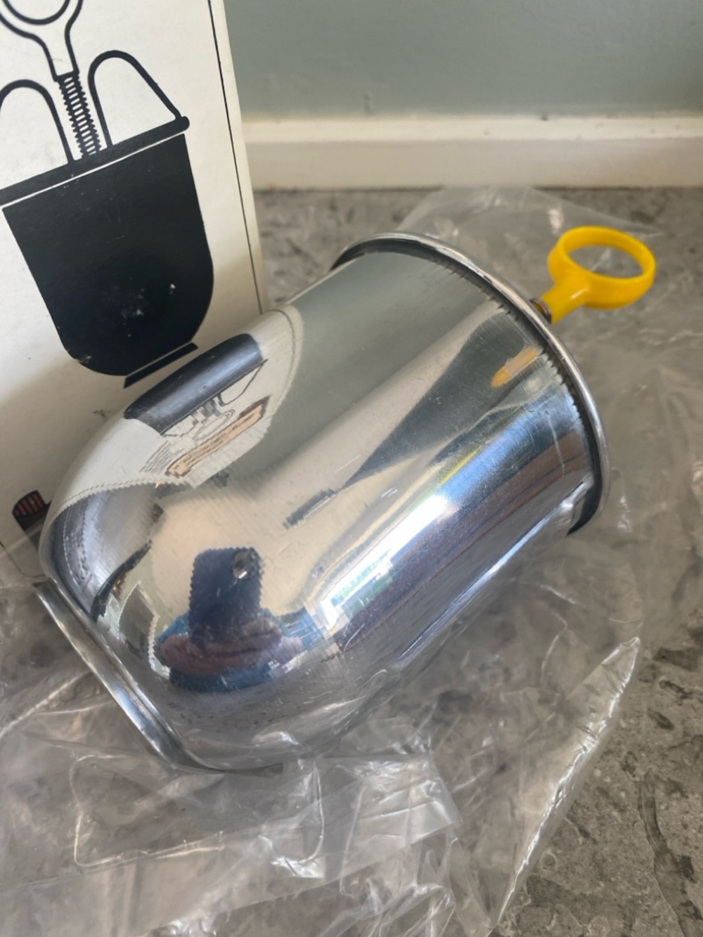 Vintage donut maker Stainless Steel Hand Press doughnut maker in original box